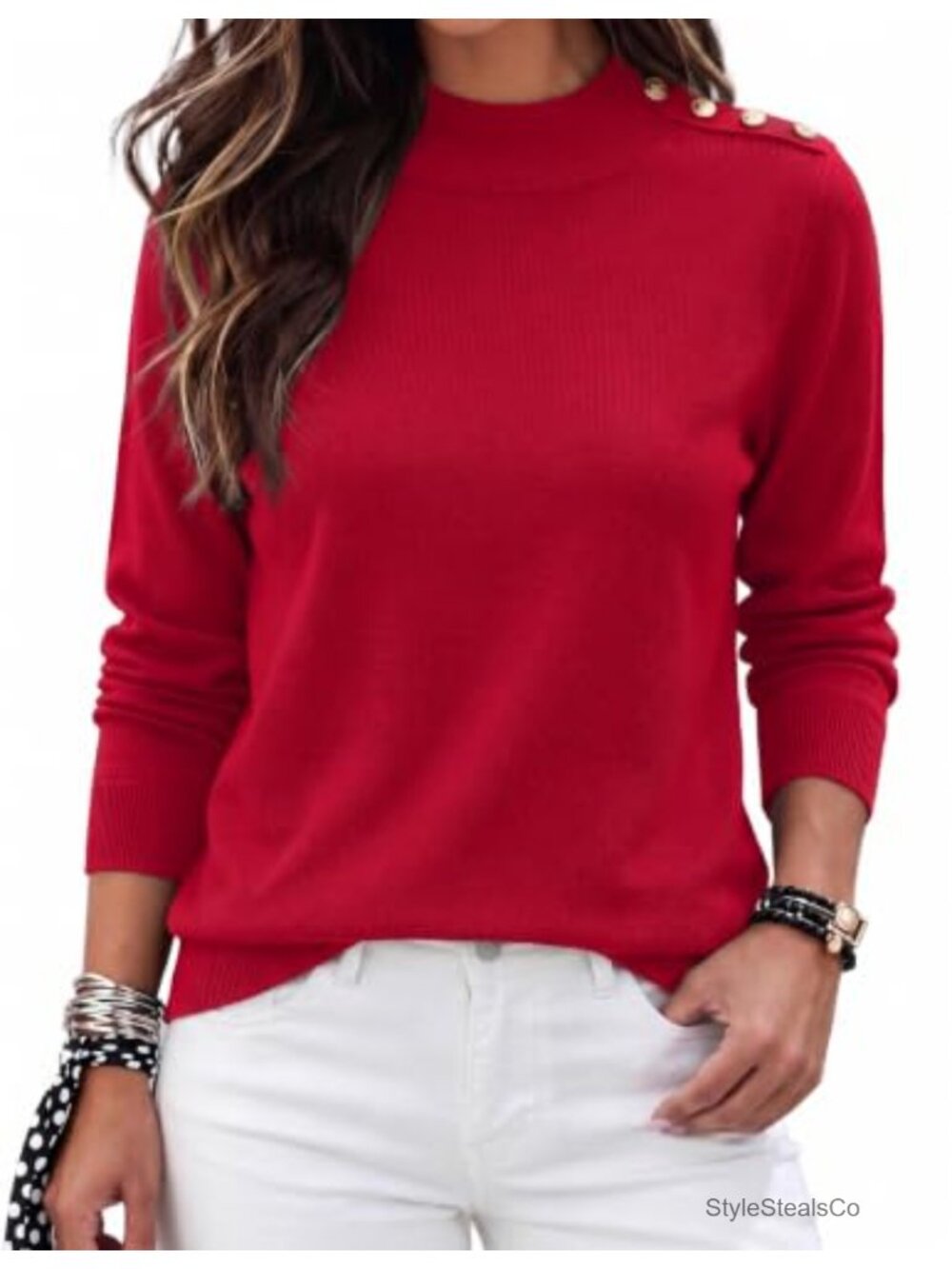 Zeagoo Women's Mock Neck Long Sleeve Knit Pullover Sweater | Fall Winter